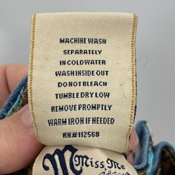 Miss Me Flare 5-Pocket Low Rise Jeans Blue Women's Size 26 - Picture 11 of 12